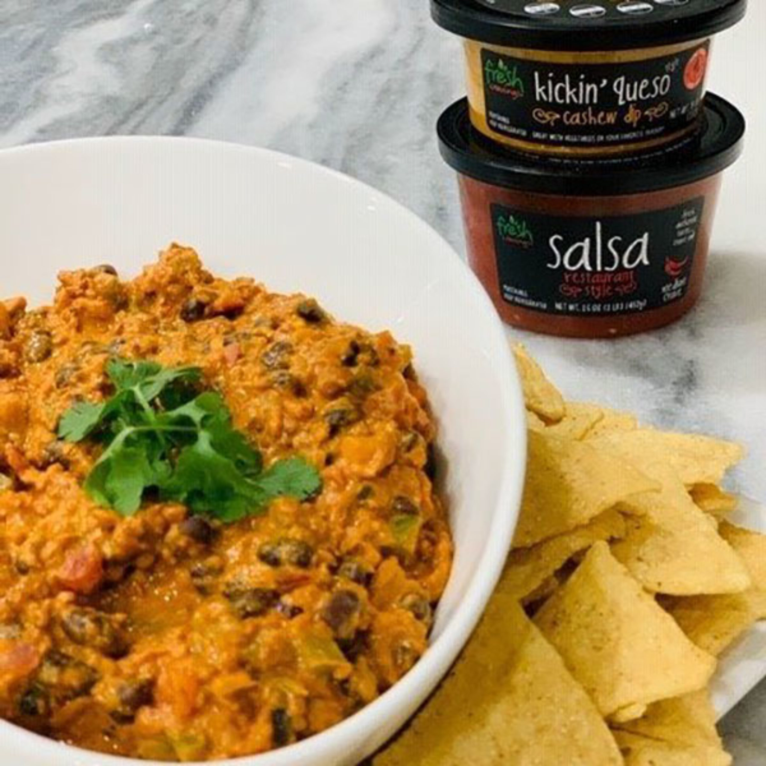 Vegan Chunky Black Bean & Chorizo Queso Dip - Fresh Cravings